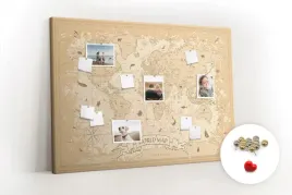 tablica-korek-z-nadrukiem-vintage-mapa-swiata
