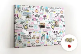 tablica-korkowa-canvas-grafika-wzor-bazgroly
