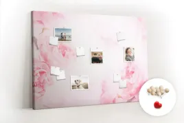 tablica-korek-nad-biurko-pinezki-kwitnace-kwiaty