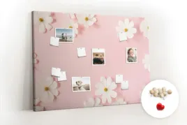 tablica-korkowa-canvas-ozdobna-kwiaty-stokrotki