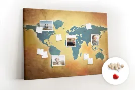 tablica-korek-na-notatki-pinezki-stara-mapa-swiata