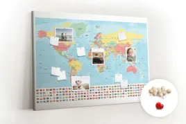 tablica-korkowa-pinezki-geografia-mapa-swiata