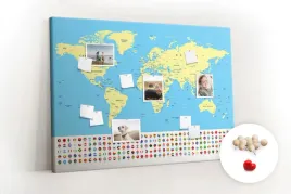tablica-korek-na-notatki-klasyczna-mapa-swiata