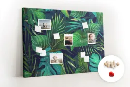 tablica-korkowa-canvas-grafika-egzotyczne-liscie