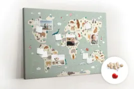 tablica-korkowa-na-ramie-pinezki-zwierzeca-mapa