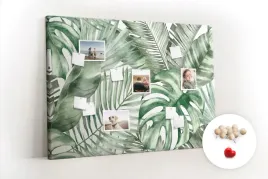 tablica-korkowa-canvas-pinezki-liscie-roslin