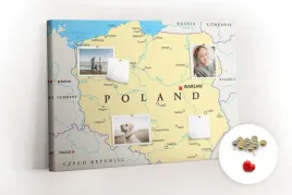 obraz-canvas-duza-tablica-korkowa-polityczna-mapa