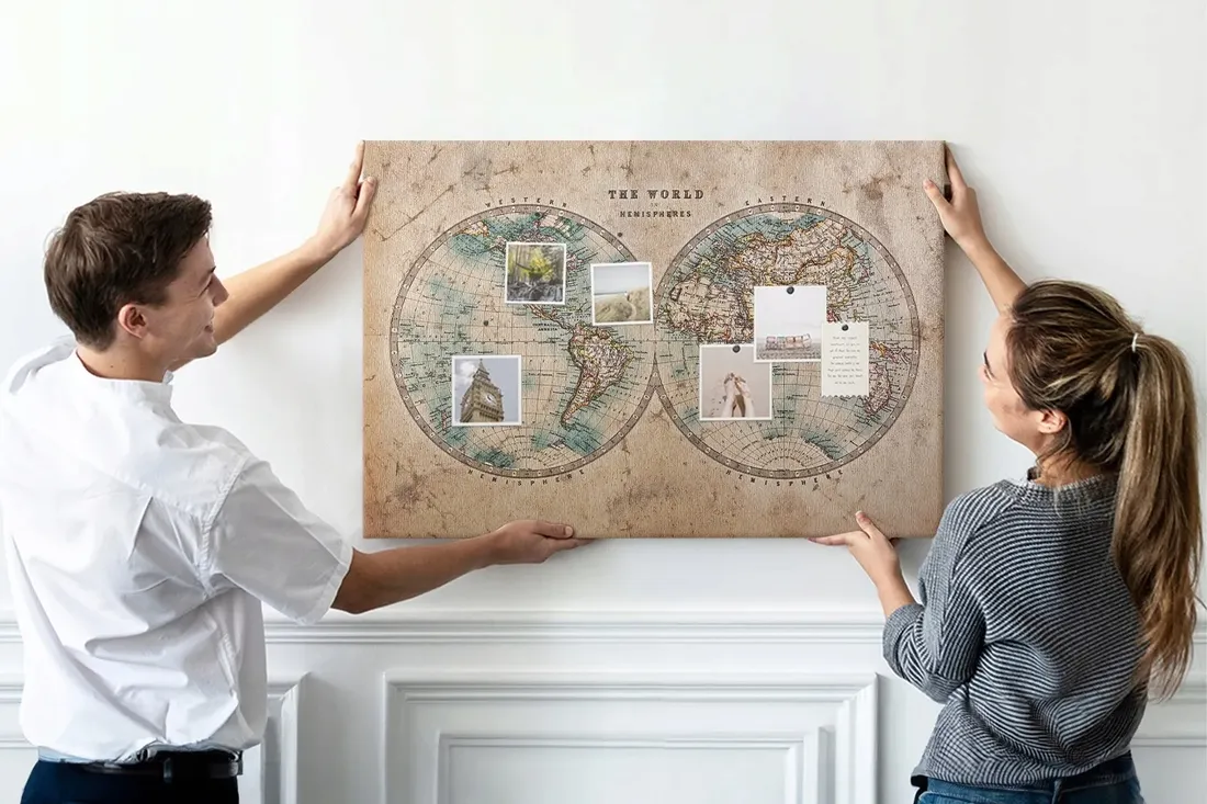 tablica-do-notatek-plotno-korek-swiat-globus-mapa