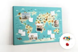 tablica-korkowa-producent-mapa-swiata-zwierzat