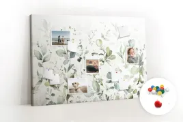 tablica-korek-pinezki-rosliny-liscie-120x80