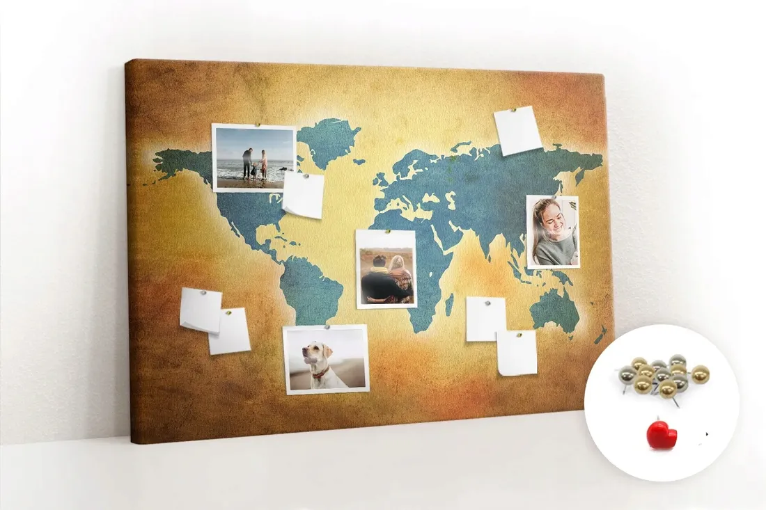 tablica-korek-planer-organizer-stara-mapa-swiata