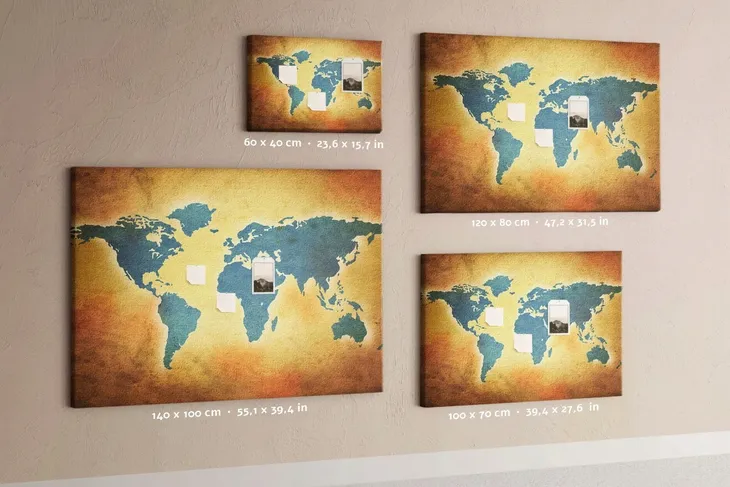 tablica-korek-planer-organizer-stara-mapa-swiata-stan-opakowania-oryginalne