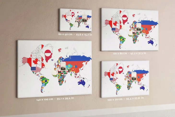 tablica-korek-canvas-mapa-flag-narodowych-120x80-stan-opakowania-oryginalne