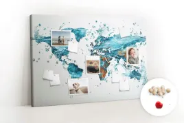tablica-korek-ozdobna-wodna-mapa-swiata-120x80