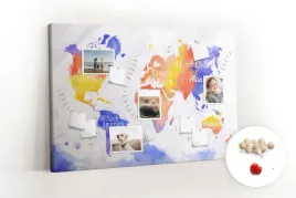 tablica-korek-dla-dziecka-akwarela-mapa-swiata