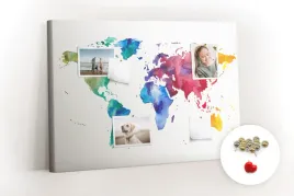 tablica-korkowa-do-kuchni-akwarel-mapa-swiata