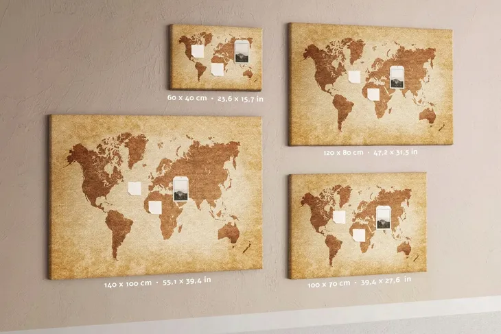 tablica-canvas-na-notatki-mapa-w-starym-stylu-stan-opakowania-oryginalne