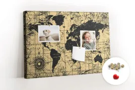 tablica-korek-w-ramie-pinezki-mapa-vintage