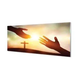 nowoczesny-szklany-foto-obraz-rece-krzyz-125x50-cm