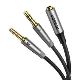 adapter-audio-ugreen-av193-jack-3-5mm-2xjack-3-5mm-szary