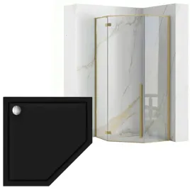 rea-kabina-diamond-brush-gold-90x90-z-brodzikiem-czarnym-diamond