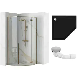 kabina-prysznicowa-diamond-90x90-zlota-gold-brodzik-czarny-black-narozna