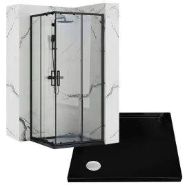 kabina-prysznicowa-80x80-z-brodzikiem-czarna-kwadratowa-rozsuwana-rea-punto
