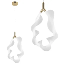 lampa-wiszaca-led-biala-fala-okrag-falista-zlote-elementy-toolight