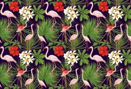 fototapeta-flizelinowa-flamingi-rosliny-104x70