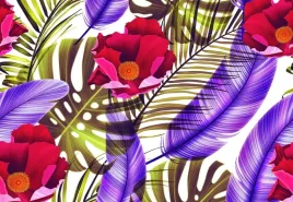 fototapeta-flizelina-kwiaty-liscie-152x104