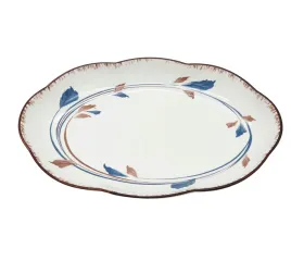 talerz-ceramiczny-31cm-ecru-brazowo-niebieskie-liscie-155868
