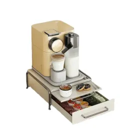 polka-z-szufladka-na-ekspres-sprzet-kuchenny-bezowy