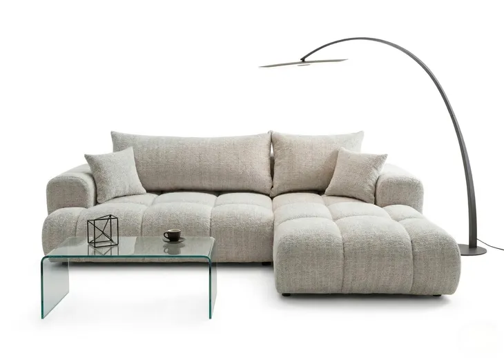 Nowoczesny Rozkładany Narożnik 260x145 cm Chmurka Cloud - Kolor Greige