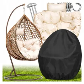 hustawka-kokon-fotel-wiszacy-kosz-ogrodowy-brazowy-poduszki-pokrowiec