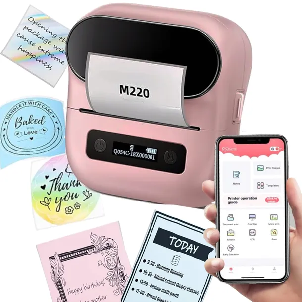 phomemo-m220-termiczna-drukarka-etykiet-bluetooth-printmaster-2200mah-80mm-kod-producenta-m220-model-m220-rozowa