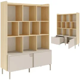 regal-z-szafka-dab-kaszmir-113-cm-positivo-polki-szafka-szuflada