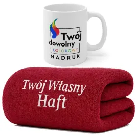 box-prezentowy-reczniki-50x100-z-wlasnym-haftem-kubek-z-wlasnym-nadukiem