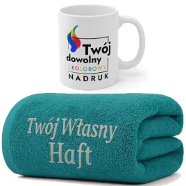 box-prezentowy-reczniki-50x100-z-wlasnym-haftem-kubek-z-wlasnym-nadukiem