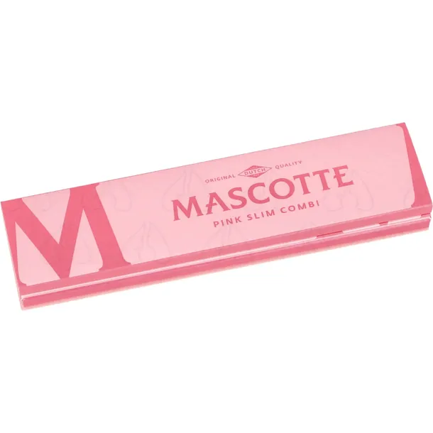Bibułki Mascotte Slim Size PINK + filterki Magnet COMBI