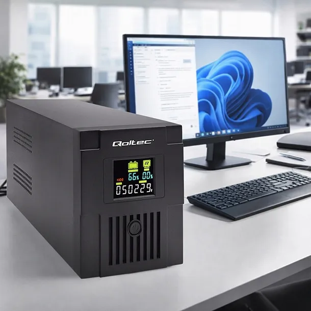 qoltec-ups-line-interactive-monolith-2000va-1200w-lcd-usb-rj45-technologia-wykonania-brak-informacji