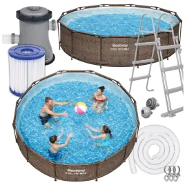 basen-ogrodowy-56709-stelazowy-okragly-rattanowy-366-x-100-cm-bestway