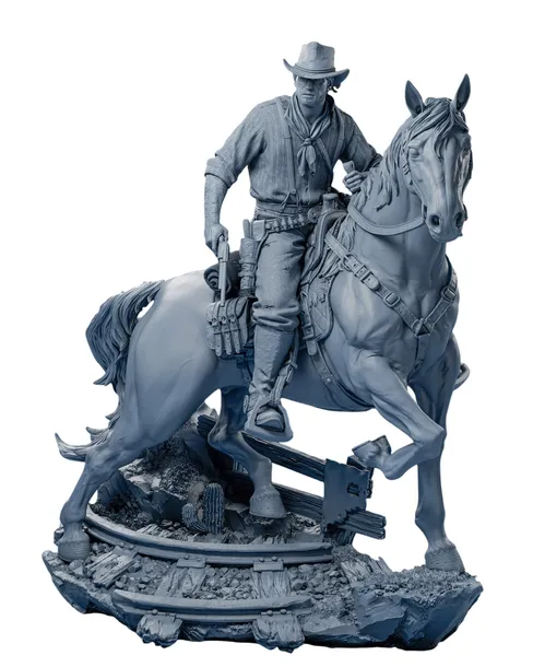 Figurka do malowania ARTHUR MORGAN - 24 cm Żywica Druk 3D 16K fanart - RDR2