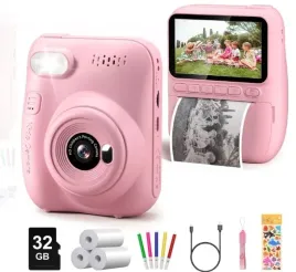 aparat-natychmiastowy-dla-dzieci-z-drukarka-wklady-kolor-rozowy