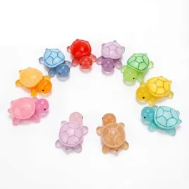 mini-figurki-z-zywicy-swiecace-w-ciemnosci-zolwie-kolorowe-zestaw-40-szt