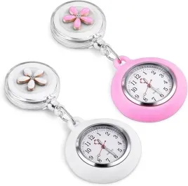 zegarek-medyczny-pielegniarski-na-klips-zestaw-2szt-rozowy-bialy-kwiatki