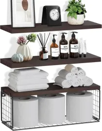 regal-scienny-3-1-polki-koszyk-salon-kuchnia-drewniany-ciemny-braz