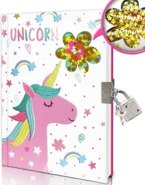 pamietnik-dla-dziewczynki-jednorozec-z-klodka-sekretny-dziennik-brokat