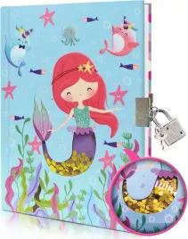 pamietnik-dla-dziewczynki-syrenka-z-klodka-sekretny-dziennik-zloto