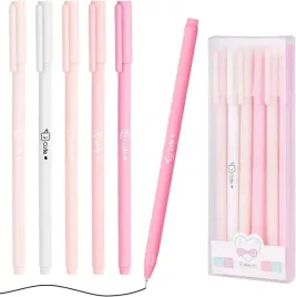 dlugopisy-zelowe-zestaw-6-szt-pastelowe-cute-czarny-tusz-0-5mm-szkola-biuro