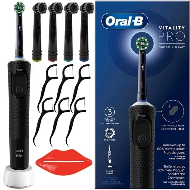 ELEKTRYCZNA SZCZOTECZKA DO ZĘBÓW ORAL-B VITALITY + KOŃCÓWKI DODATKI